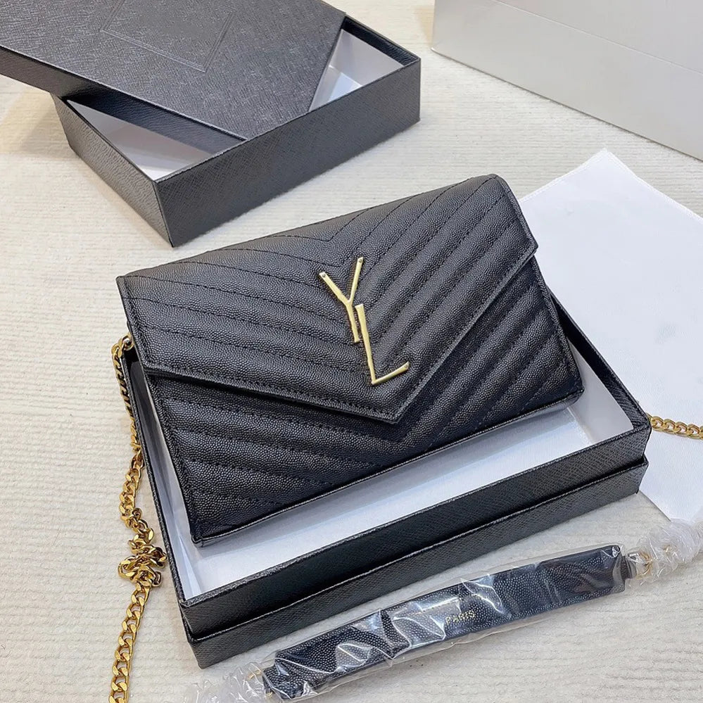 High Quality Cassandre Matelasse Wallets Luxury Women Wallet Mini Purses Crossbody Designer Bag Woman Handbag Shoulder Bags Designers Envelope Handbag Bags 001