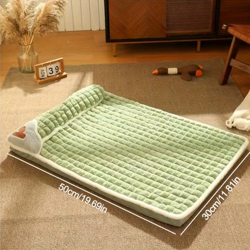 Avocado Color Four Seasons Dog Mat | Comfortable & Thick Pet Sleeping Mat | Removable & Washable Kennel Pet Supplies 🐾