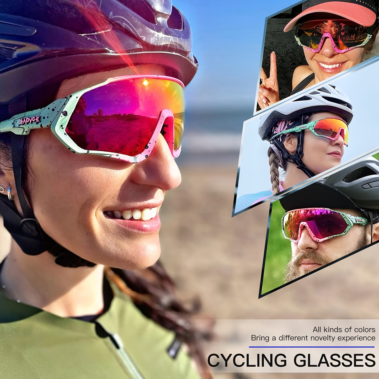 🚴 Sports Cycling Glasses - MTB Mountain Bike Sunglasses for Men & Women - Outdoor Riding Eyewear for Bike Racing, Driving, Fishing, Golf, Baseball, Hiking 🕶️