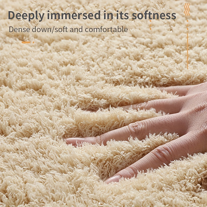 Soft Plush Non-Slip Bathroom Rug - Absorbent Floor Mat for Living Room, Bedroom, Shower, Tub - Comfortable and Durable