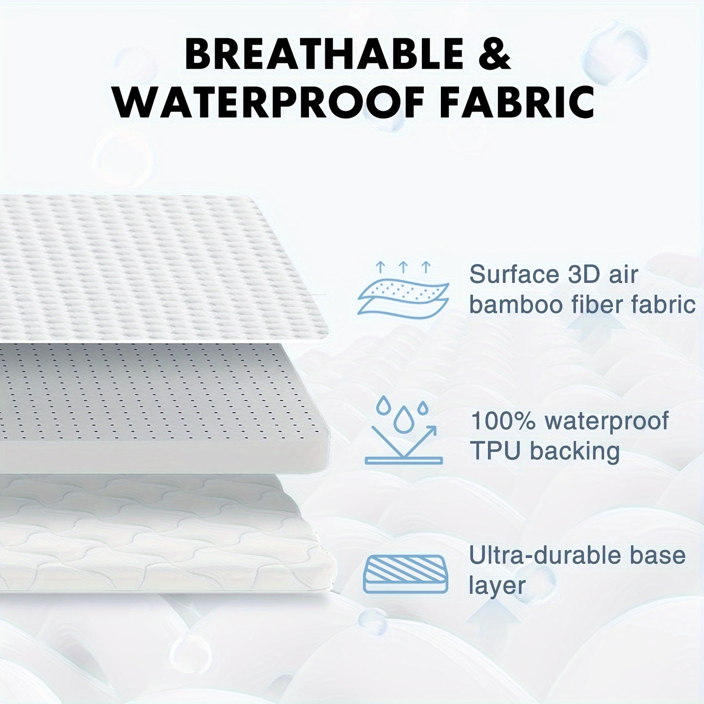 🌿 Bamboo Viscose Waterproof Mattress Protector - All Sizes, Noiseless, Washable, Deep Pocket - Bedroom Essential 🛏️