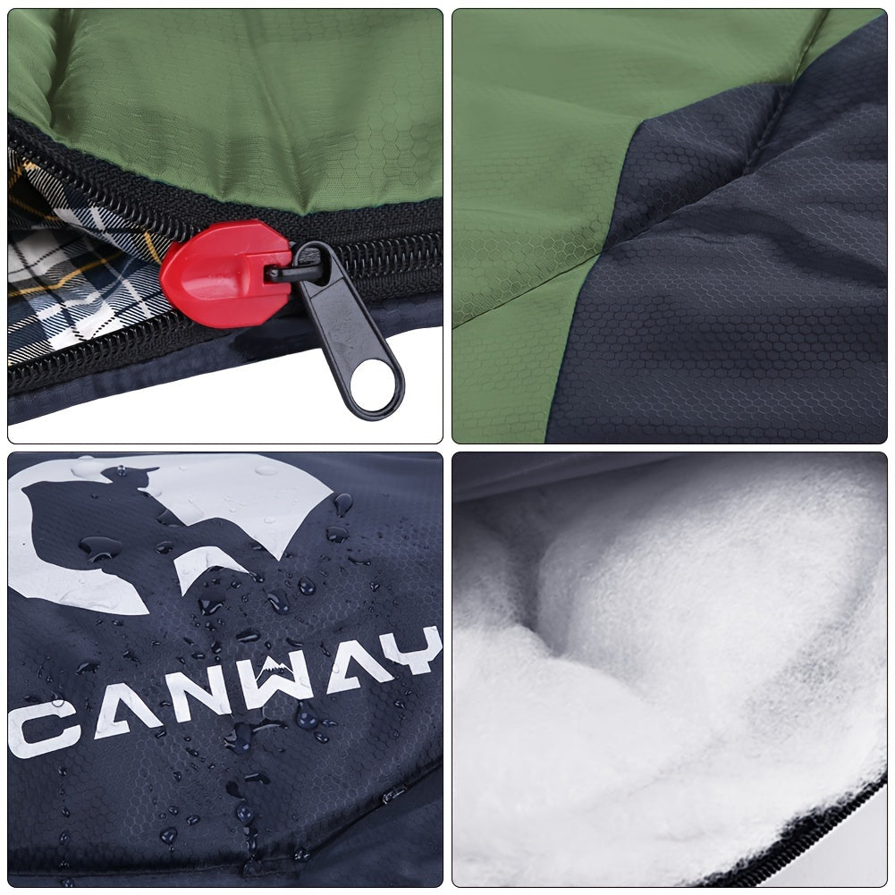 Flannel Sleeping Bag 🏕️ Warm Outdoor Camping Bag with Compression Sack