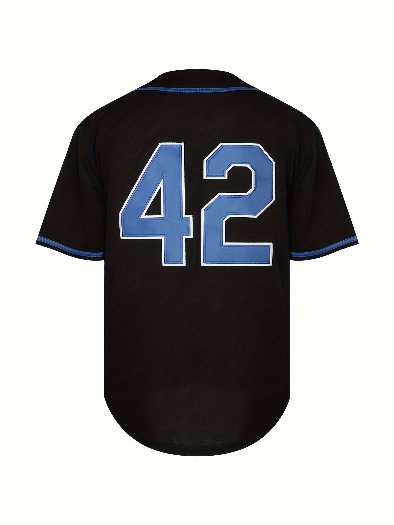 Baseball Jersey 42 Black Men's Sports Shirt | Stitched Number Baseball Jersey S-3XL