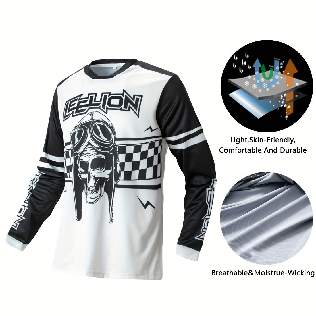 🏍️ Motorcycle Jersey | Quick Dry Breathable Long Sleeve Cycling Shirt for Biking and Riding Sports 🌞