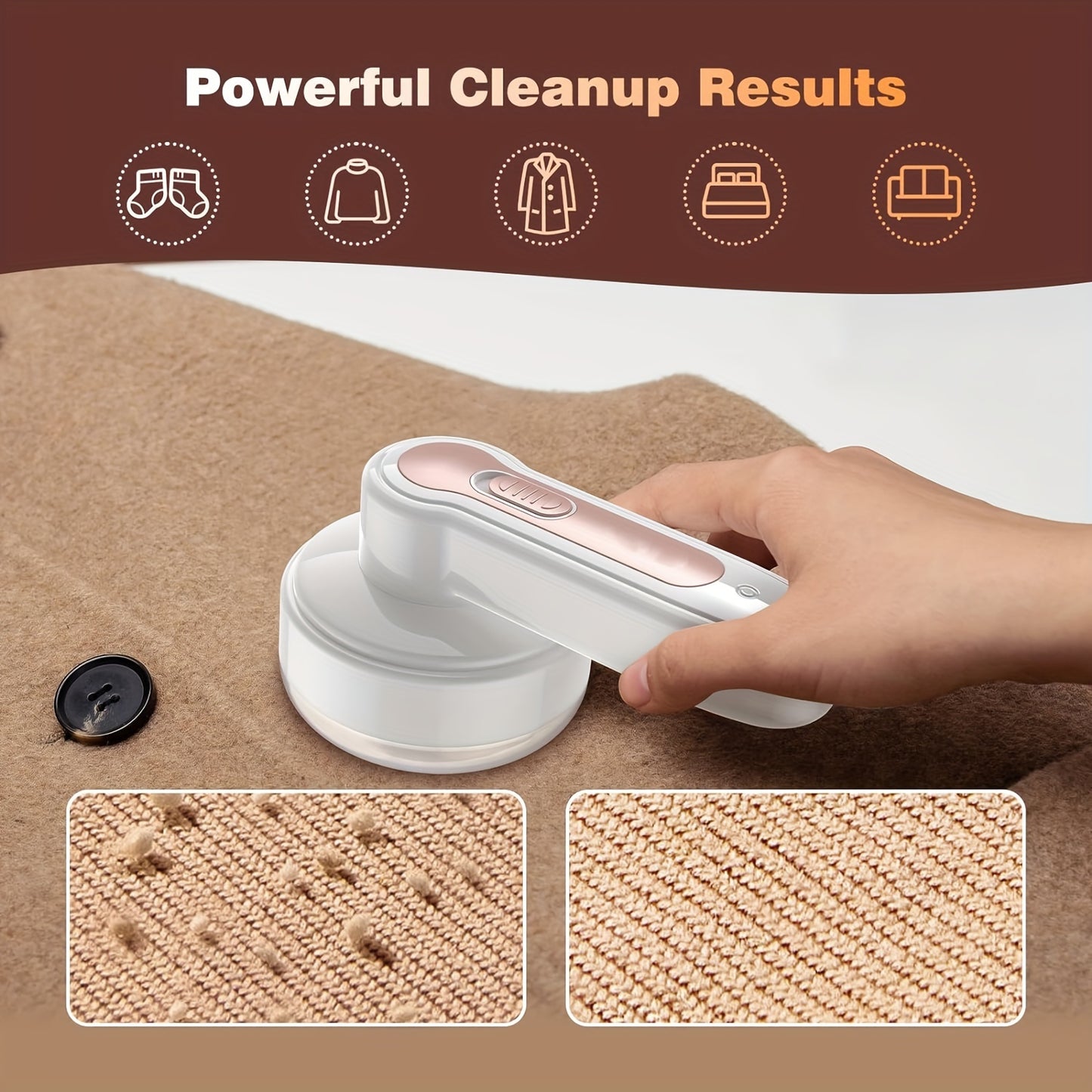 🧥 1pc Fabric Shaver, Electric Lint Remover, USB Rechargeable Sweater Shaver, Power Lint Shaver, Fuzz Remover, Pilling Remover, Portable Hairball Trimmer 🧥