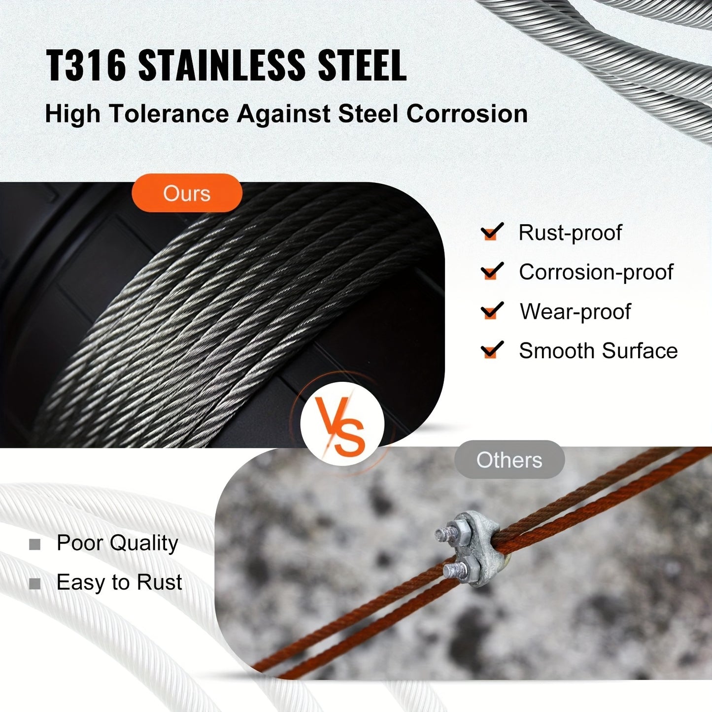 T316 Stainless Steel Cable - Durable and Corrosion-Resistant Wire Rope