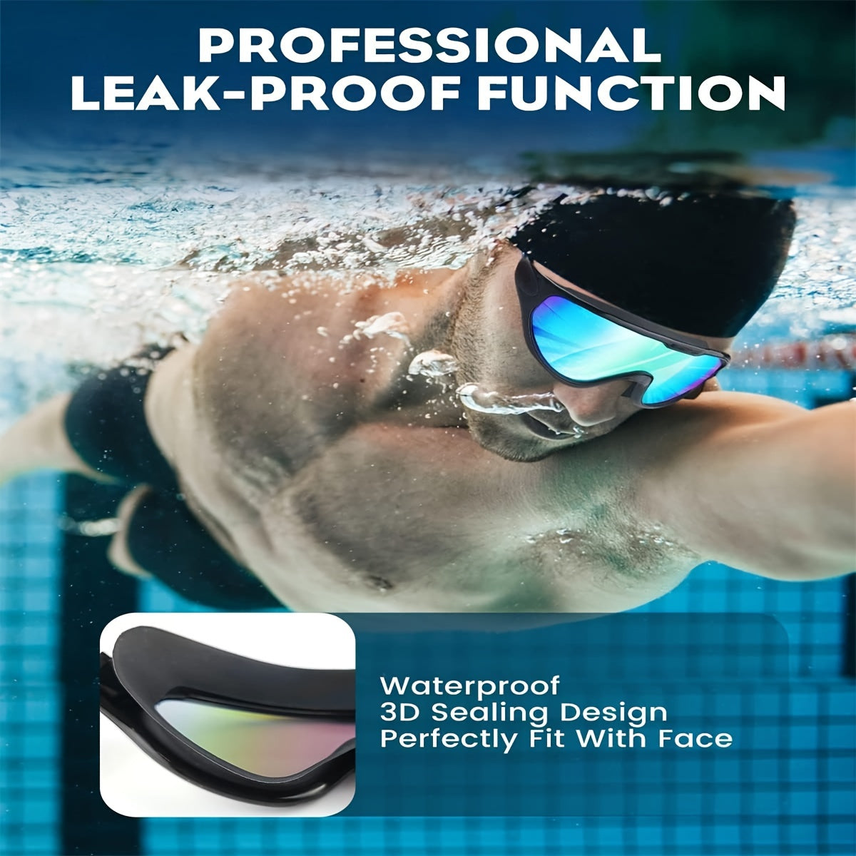 🏊‍♂️ Pack of 2 Wide View Anti-Fog UV-Protective Swim Goggles | Leak-Proof & Comfortable for Adults, Men, Women, Youth