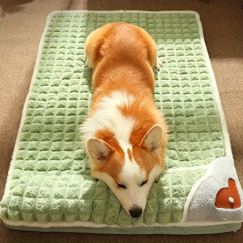 Avocado Color Four Seasons Dog Mat | Comfortable & Thick Pet Sleeping Mat | Removable & Washable Kennel Pet Supplies 🐾