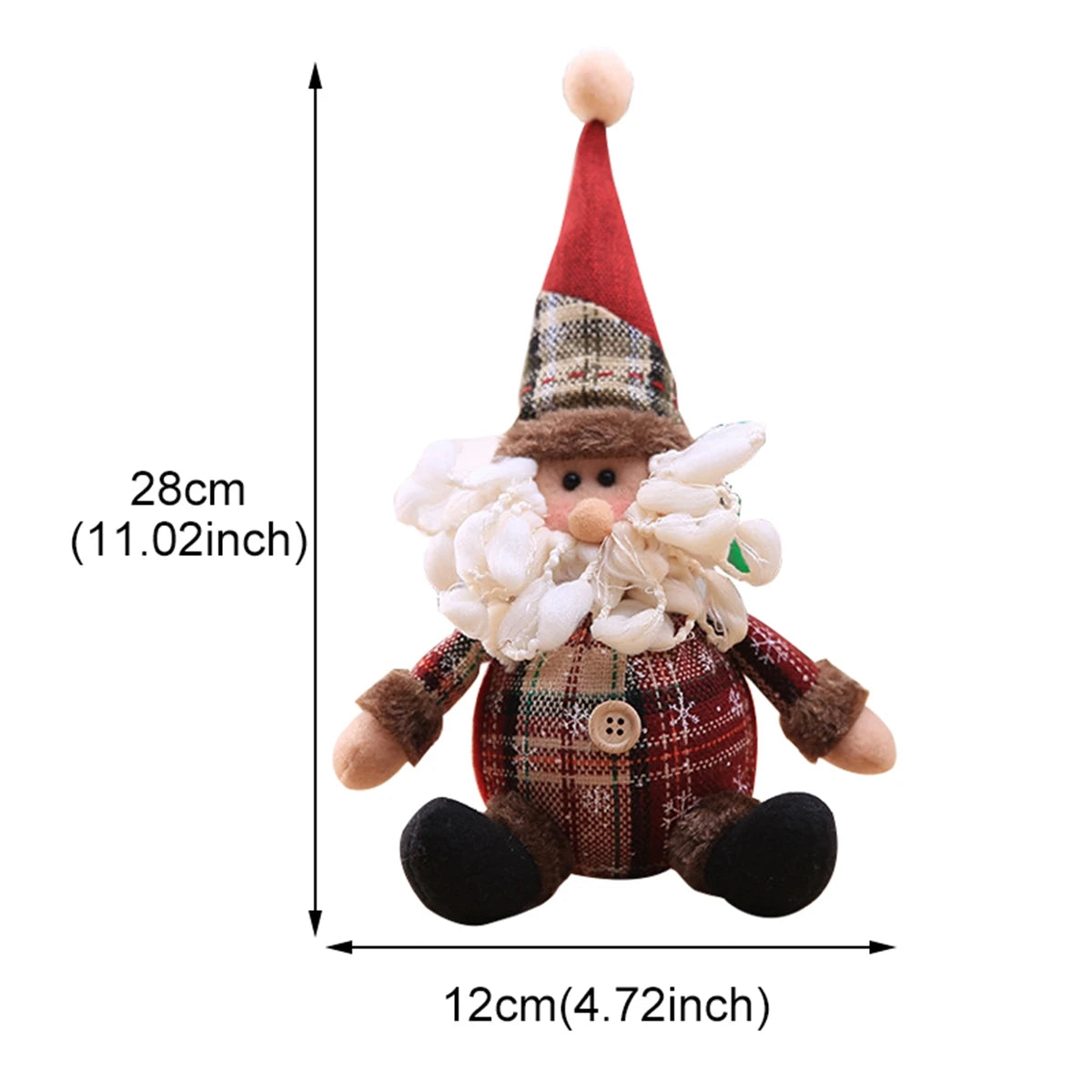 Santa Claus Doll Christmas Decorations | 2024 Home Decor | Festive Elk Doll & Ornaments for Xmas and New Year 2025