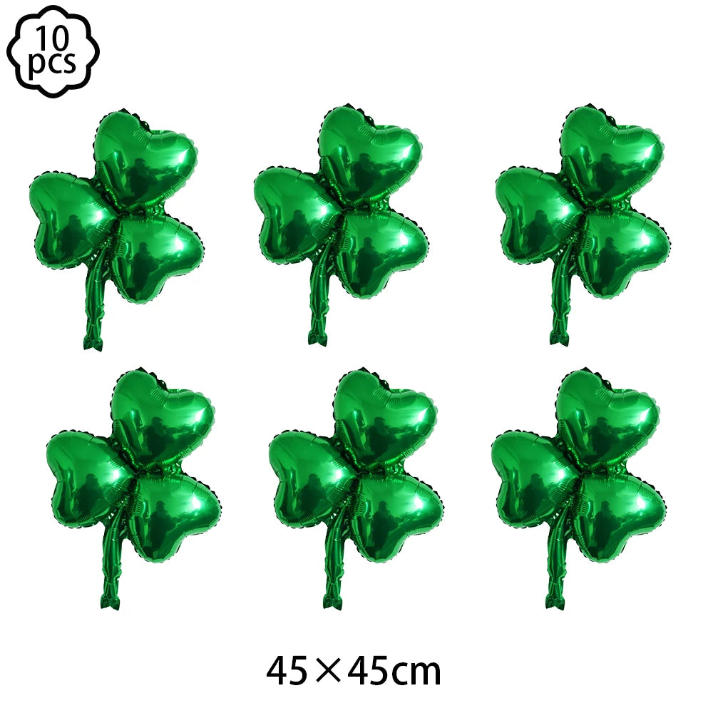 5pcs Ireland St Patrick's Day Balloon decoration St. Patrick's Day Green Shamrock Balloon St Patrick's Day party decoration