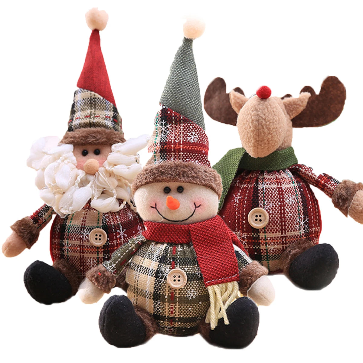 Santa Claus Doll Christmas Decorations | 2024 Home Decor | Festive Elk Doll & Ornaments for Xmas and New Year 2025