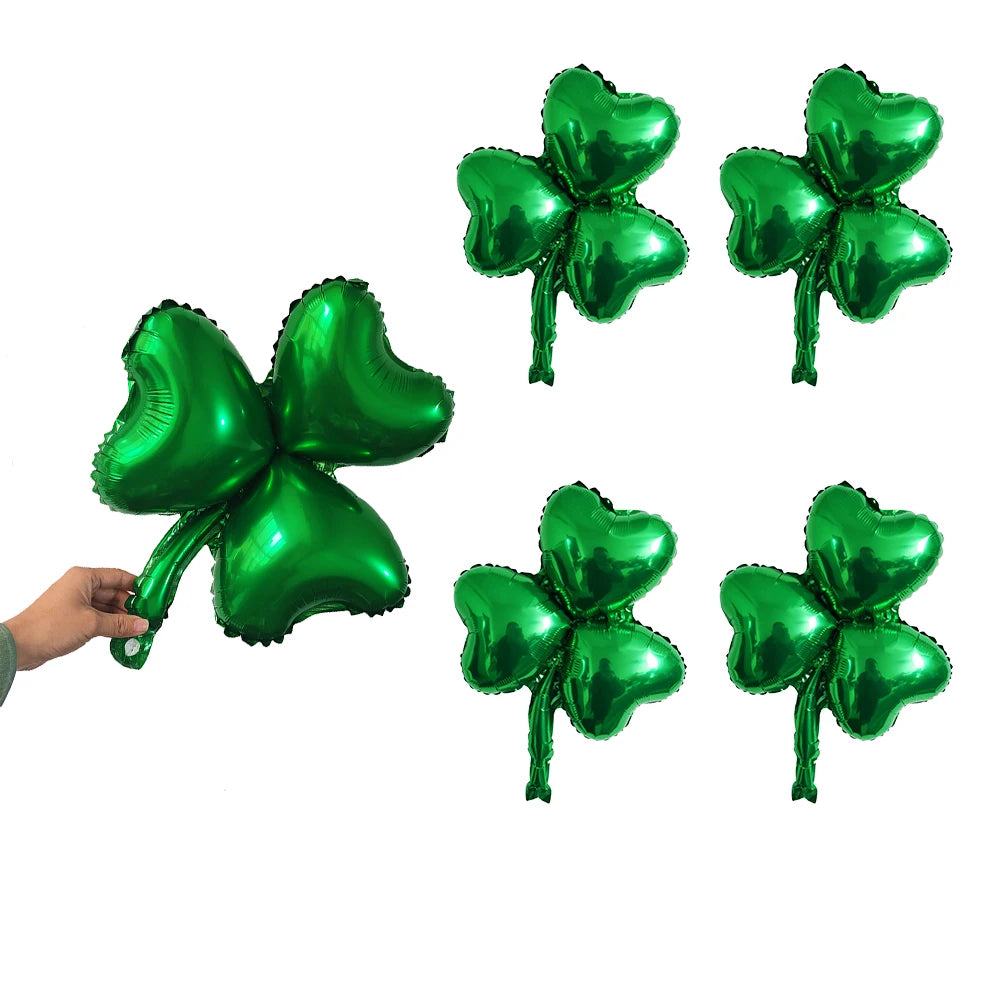 5pcs Ireland St Patrick's Day Balloon decoration St. Patrick's Day Green Shamrock Balloon St Patrick's Day party decoration