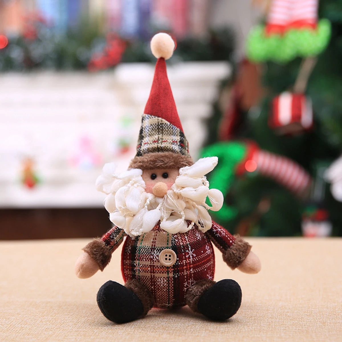 Santa Claus Doll Christmas Decorations | 2024 Home Decor | Festive Elk Doll & Ornaments for Xmas and New Year 2025