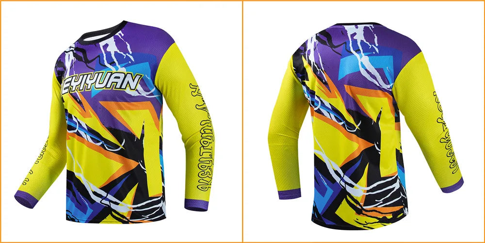 Men's Long Sleeve MTB & Motorcycle Jersey 🚵‍♂️🏍️ | Quick-Dry Downhill Cycling Shirt | Breathable Ciclismo T-Shirt