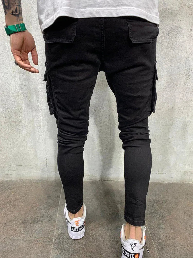 🔥 Must-Have Multi-Pocket Skinny Jeans for the Ultimate Street Style! 💥