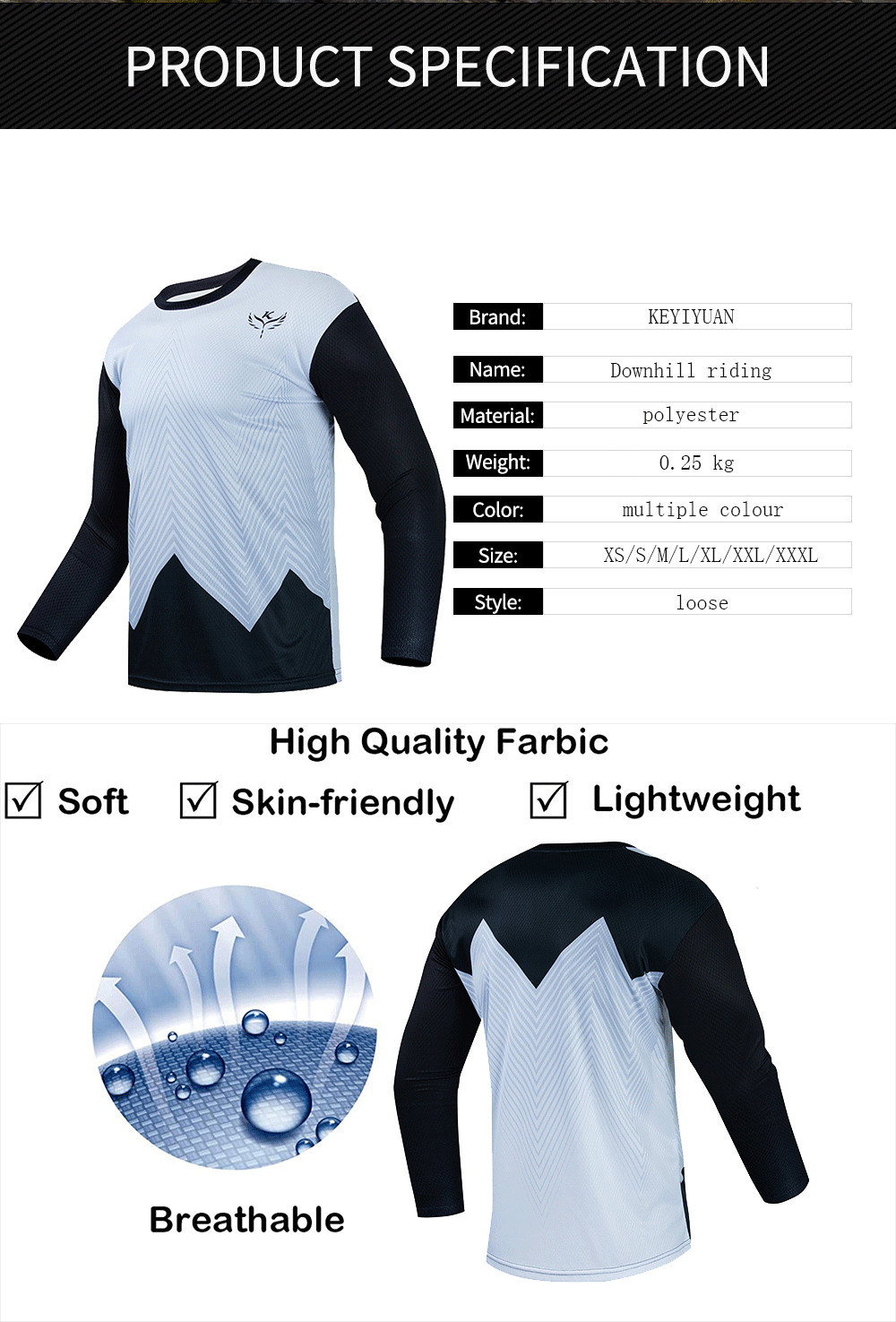 Men's Long Sleeve MTB & Motorcycle Jersey 🚵‍♂️🏍️ | Quick-Dry Downhill Cycling Shirt | Breathable Ciclismo T-Shirt