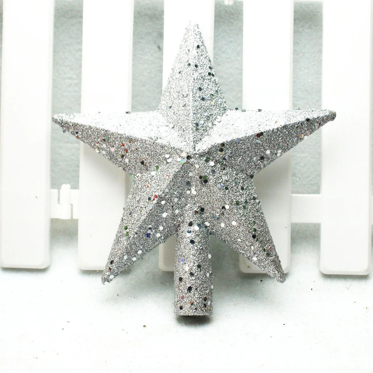 Christmas Tree Top Star Decorations, Shiny Gold Powder, Five-Pointed Star, New Year's Ornament, Merry Christmas Decorations,