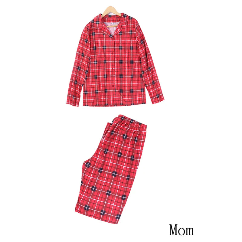 Christmas Family Matching Pajamas – Plaid Cotton Set for the Whole Family (Including Dog!) 🎄🐾