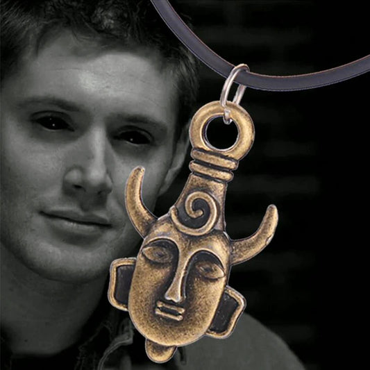 🔮 Angel Wicca Dean Winchester Amulet Pendant Necklace 🌟 Inspired by Supernatural – A Must-Have for Fans of Jensen Ackles and the Winchesters