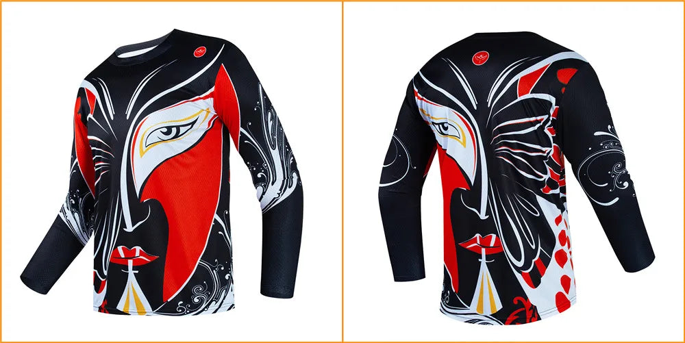 Men's Long Sleeve MTB & Motorcycle Jersey 🚵‍♂️🏍️ | Quick-Dry Downhill Cycling Shirt | Breathable Ciclismo T-Shirt