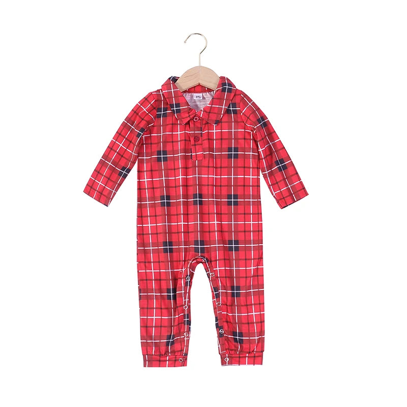 Christmas Family Matching Pajamas – Plaid Cotton Set for the Whole Family (Including Dog!) 🎄🐾