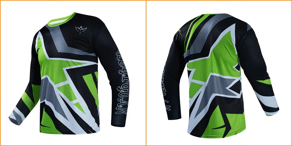 Men's Long Sleeve MTB & Motorcycle Jersey 🚵‍♂️🏍️ | Quick-Dry Downhill Cycling Shirt | Breathable Ciclismo T-Shirt