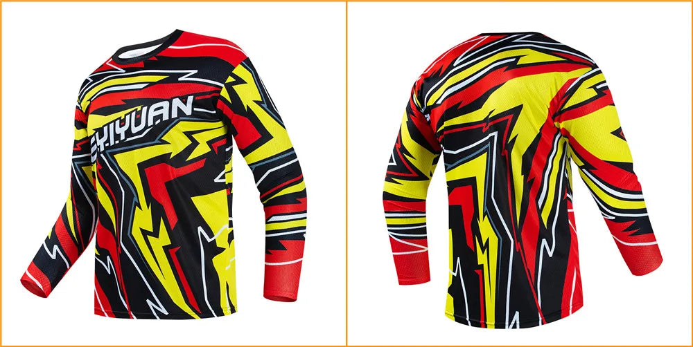 Men's Long Sleeve MTB & Motorcycle Jersey 🚵‍♂️🏍️ | Quick-Dry Downhill Cycling Shirt | Breathable Ciclismo T-Shirt