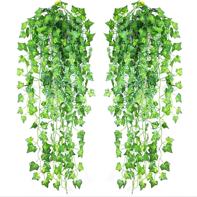 2M Artificial Ivy Vine – Realistic Green Leaves for Home, Wedding & Party Decor 🌿