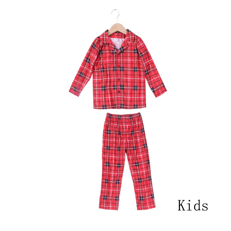 Christmas Family Matching Pajamas – Plaid Cotton Set for the Whole Family (Including Dog!) 🎄🐾