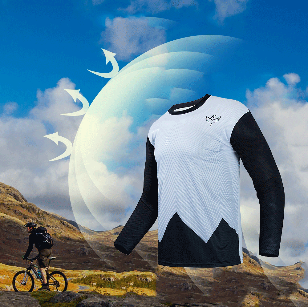 Men's Long Sleeve MTB & Motorcycle Jersey 🚵‍♂️🏍️ | Quick-Dry Downhill Cycling Shirt | Breathable Ciclismo T-Shirt