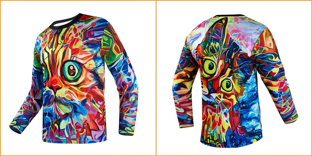 Men's Long Sleeve MTB & Motorcycle Jersey 🚵‍♂️🏍️ | Quick-Dry Downhill Cycling Shirt | Breathable Ciclismo T-Shirt