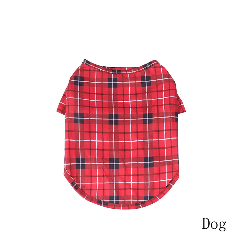 Christmas Family Matching Pajamas – Plaid Cotton Set for the Whole Family (Including Dog!) 🎄🐾