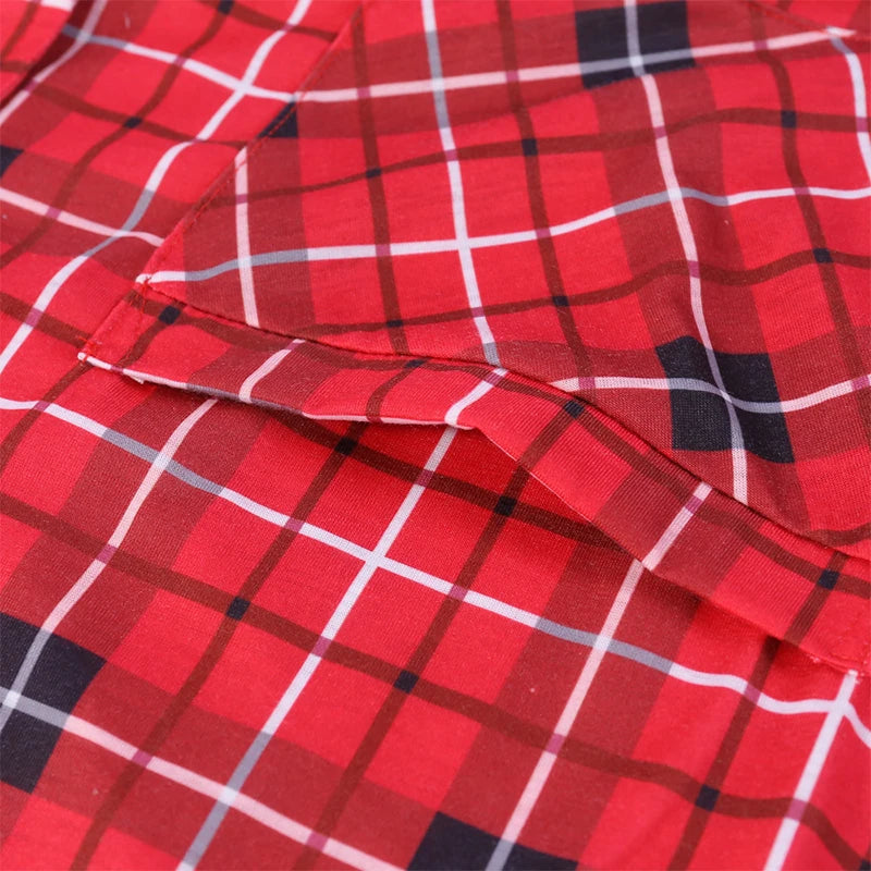 Christmas Family Matching Pajamas – Plaid Cotton Set for the Whole Family (Including Dog!) 🎄🐾