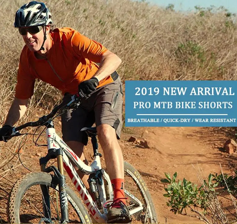 Men's MTB Bike Shorts 🚴‍♂️ | Loose Fit, Lightweight, Quick-Dry Cycling Shorts | Summer Outdoor Sports Black and Red