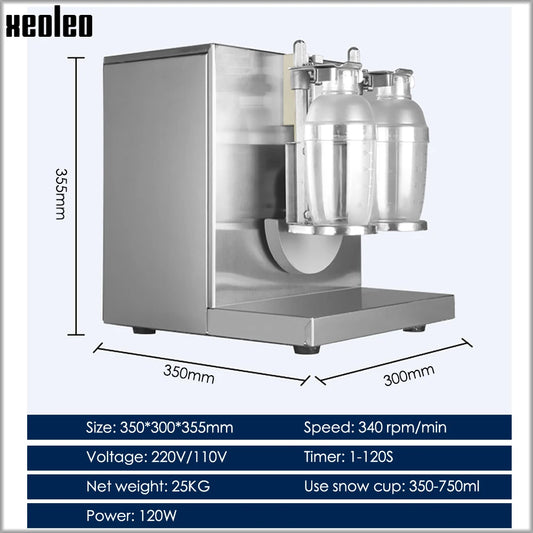 Xeoleo Double-Head Commercial Boba Shaker – Efficient Bubble Tea Machine