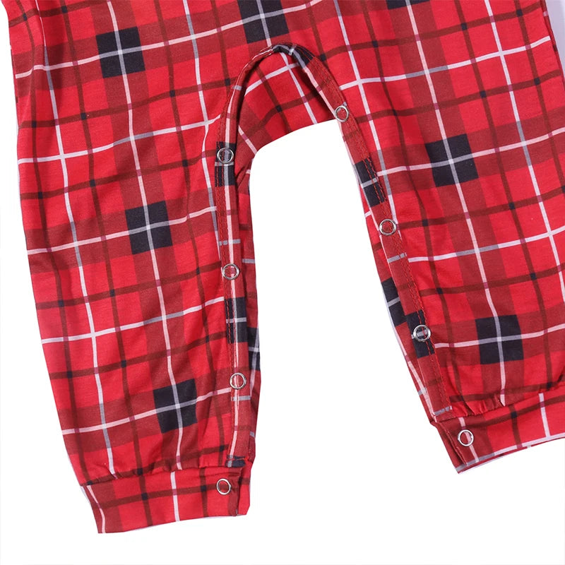 Christmas Family Matching Pajamas – Plaid Cotton Set for the Whole Family (Including Dog!) 🎄🐾