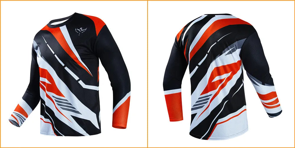 Men's Long Sleeve MTB & Motorcycle Jersey 🚵‍♂️🏍️ | Quick-Dry Downhill Cycling Shirt | Breathable Ciclismo T-Shirt