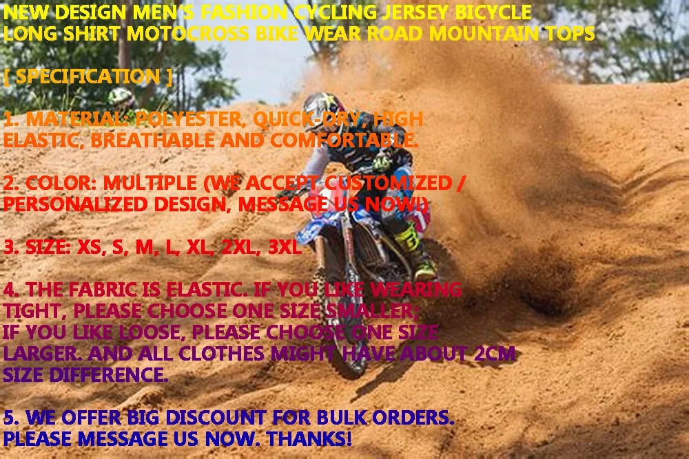 Moto Bicycle Cycling Jersey Men Mtb Shirt Downhill T-shirt Motocross Bike Clothing Maillot Ciclismo Hombre Manga Larga