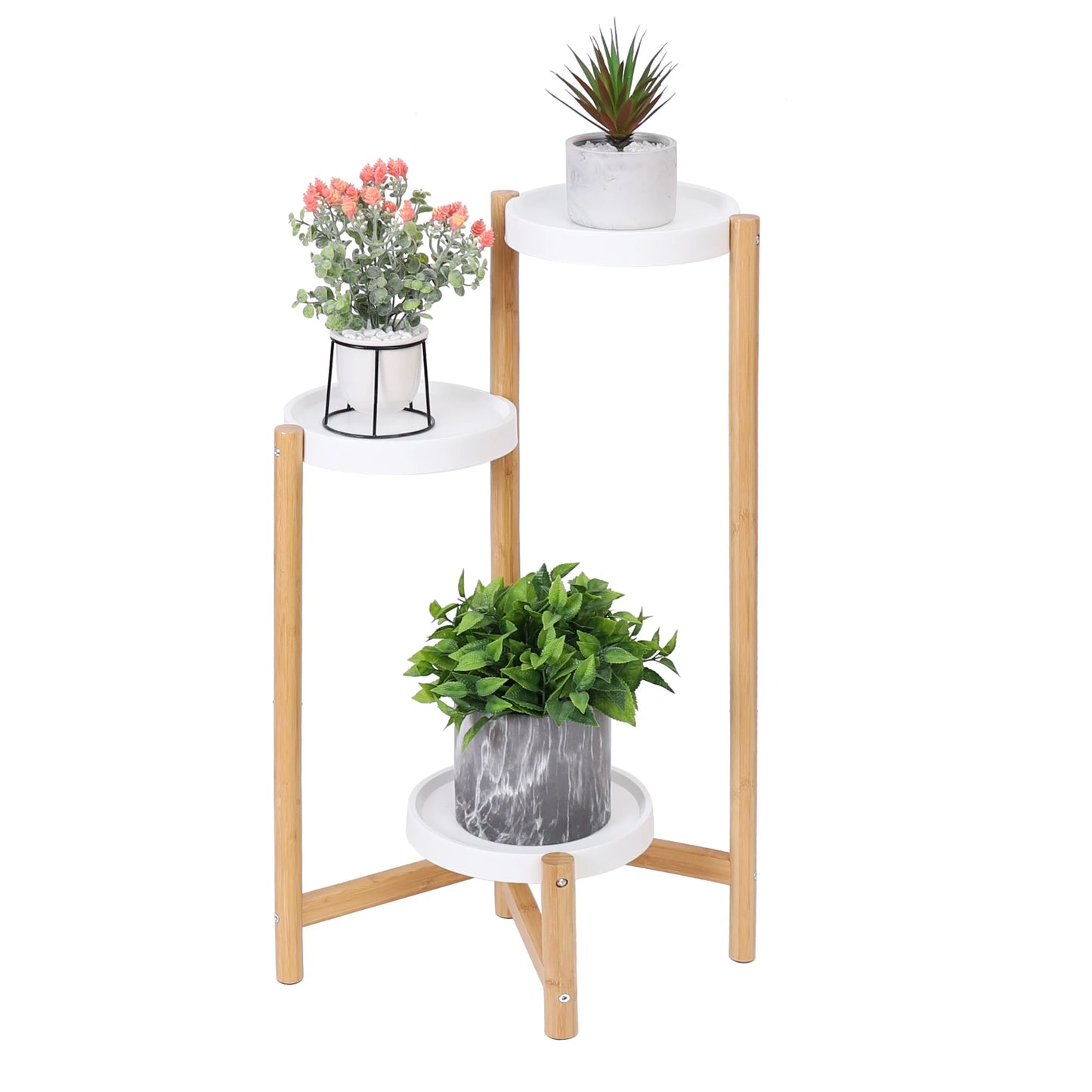 🌿 Bamboo 3 Tier Plant Stand – Tall Corner Plant Holder & Display Rack