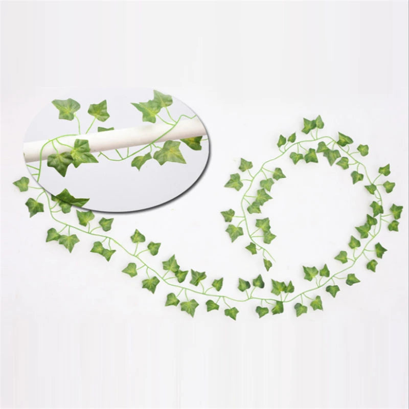 2M Artificial Ivy Vine – Realistic Green Leaves for Home, Wedding & Party Decor 🌿