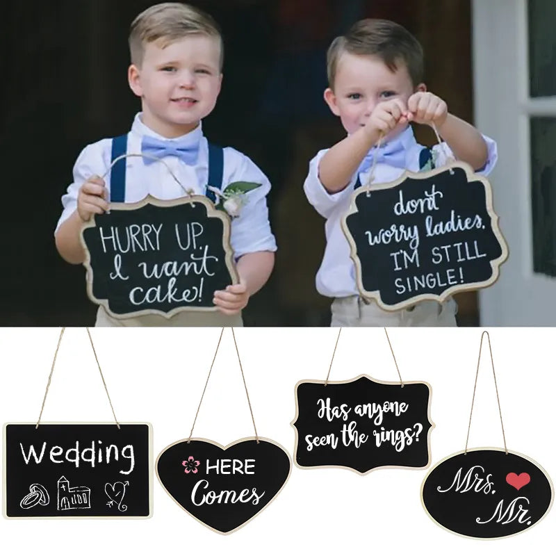 Rustic Wedding Wooden Blackboard – Customizable Mr. & Mrs. Sign for Bridal Showers, Birthdays, and Home Decor 🎉👰