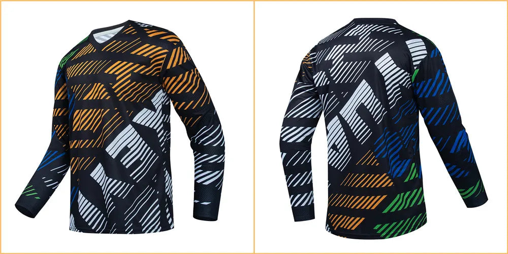 KEYIYUAN New Moto Bicycle Jersey Long Sleeve Mtb Cycling Wear Motocross T-shirt Mountain Bike Downhill Clothing Maillot Velo