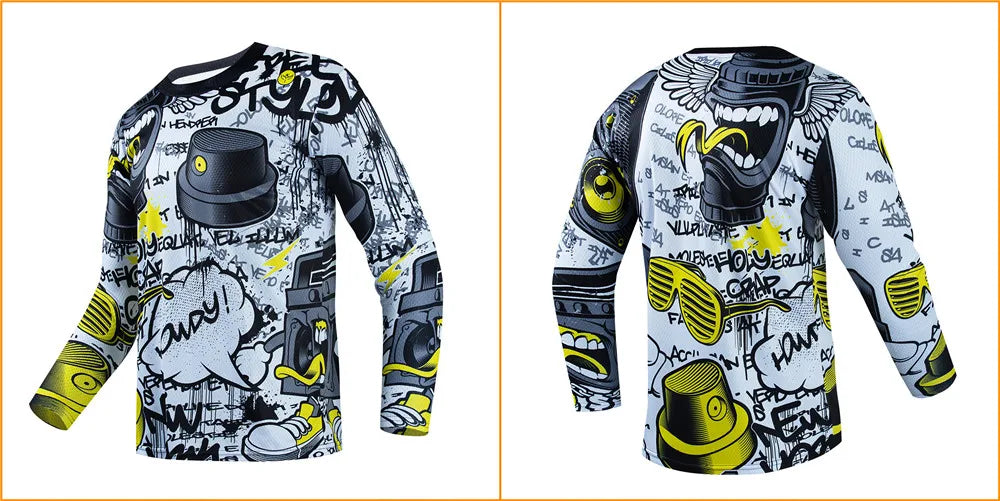 Men's Long Sleeve MTB & Motorcycle Jersey 🚵‍♂️🏍️ | Quick-Dry Downhill Cycling Shirt | Breathable Ciclismo T-Shirt