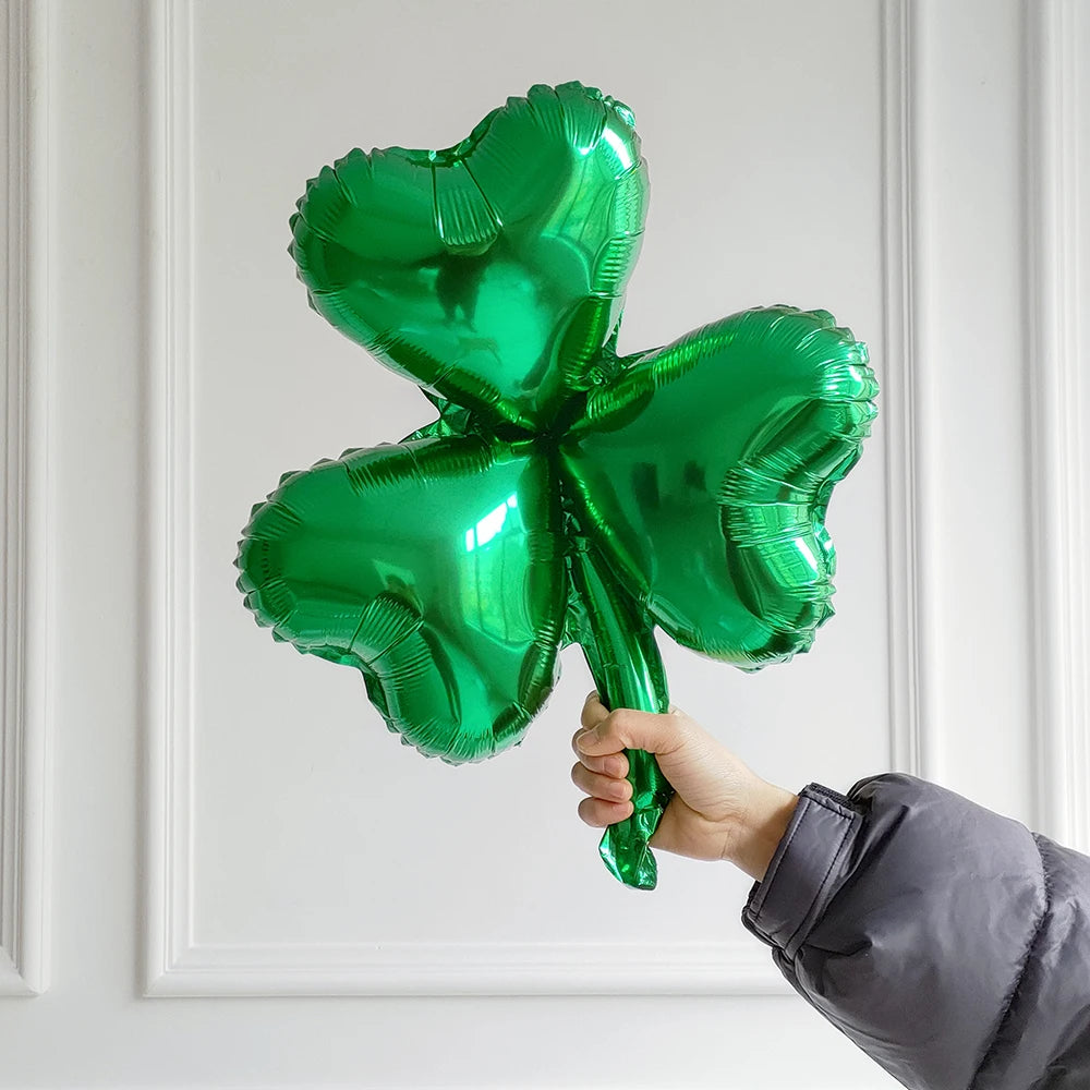 Green St. Patrick's Day Balloon Shamrock Top Hat Rainbow Foil Balloon Lucky Clover Beer Irish Festival Birthday Party Decoration