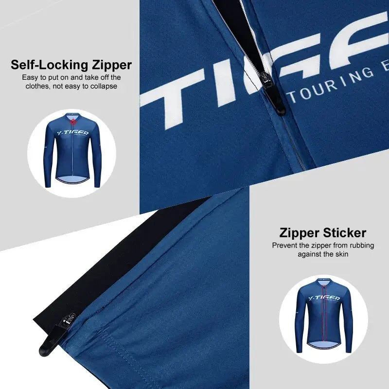 X-Tiger Long Sleeve Cycling Jersey 🚴‍♂️🐯