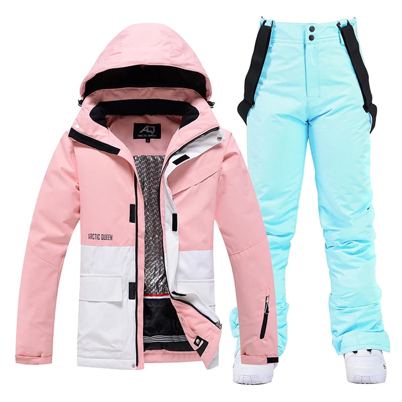 Unisex Snow Suit ⛷️ Waterproof Ski Jacket & Pants Set 🏔️ -30° Winter Snowboarding Outfit