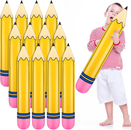 ✏️🎈 3 Pcs Giant 27-Inch Inflatable Pencils – Perfect Back-to-School & Party Decorations! 🎓🎉