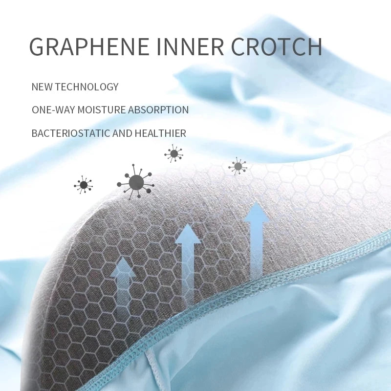 🧊 Ice Silk Men's Boxers | Breathable Graphene Underwear | Ultrathin & Comfortable Trunks | L-4XL