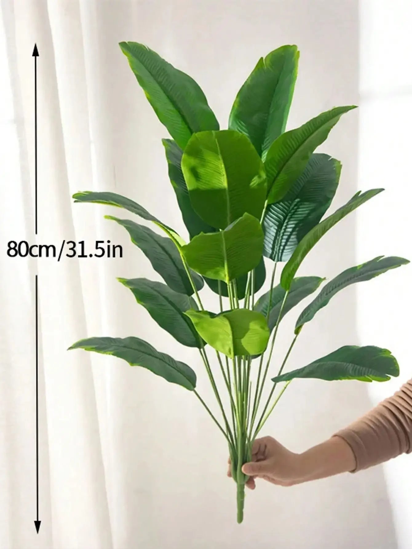 🌴 Artificial Tropical Palm Tree - Real Touch Banana Plants Leaves 🌴