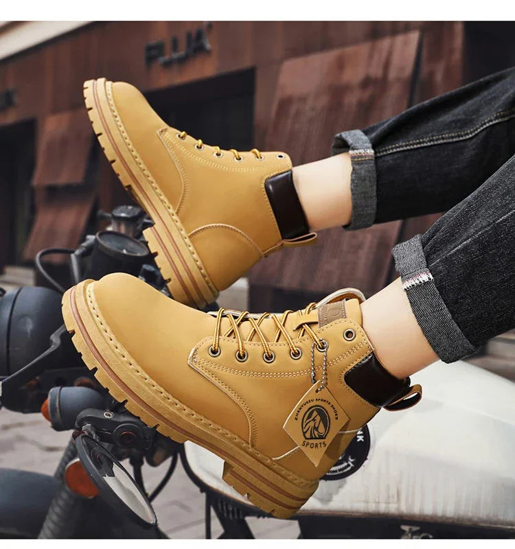 🏍️ Winter Men’s Motorcycle Boots 🌟